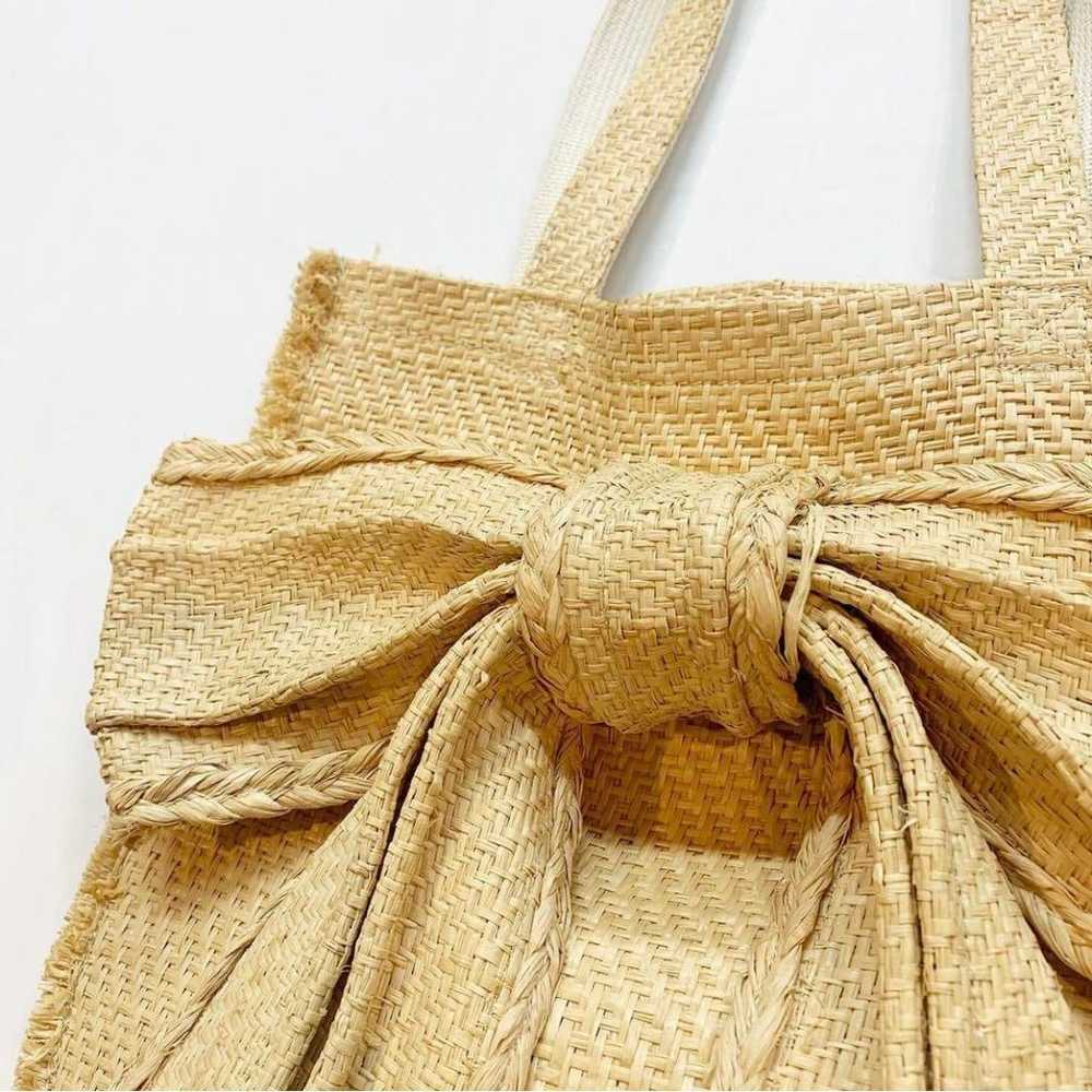 Ladro LUDLOW Big Ribbon Straw Tote Bag - image 2