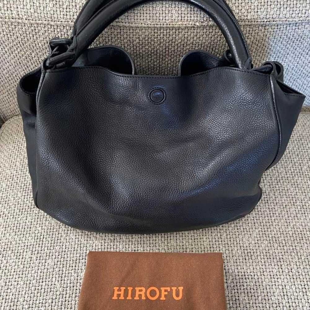 Hirofu Black Leather Handbag - image 1