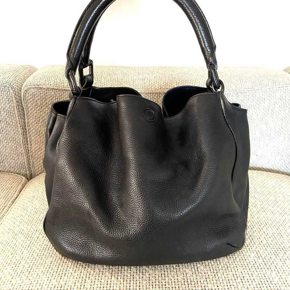 Hirofu Black Leather Handbag - image 2