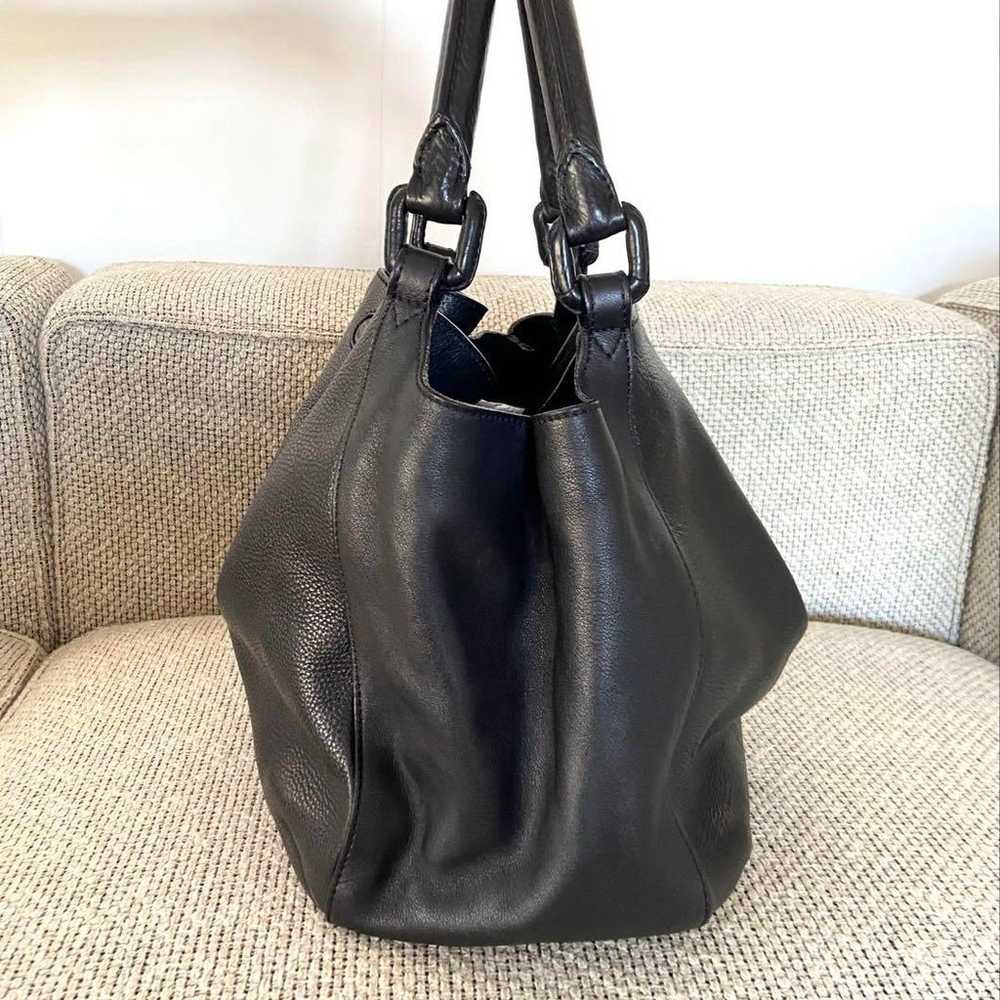 Hirofu Black Leather Handbag - image 5