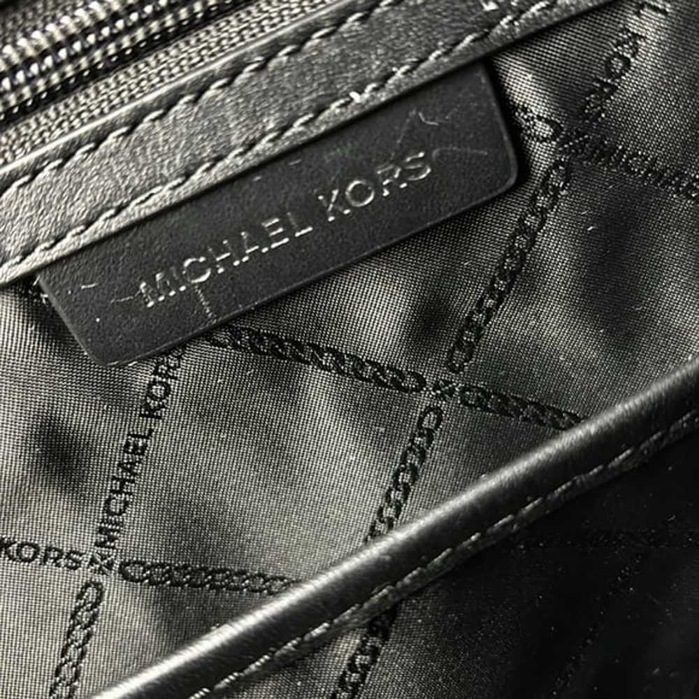 MICHAEL KORS Eva Large Newsprint Logo Leather Tot… - image 10