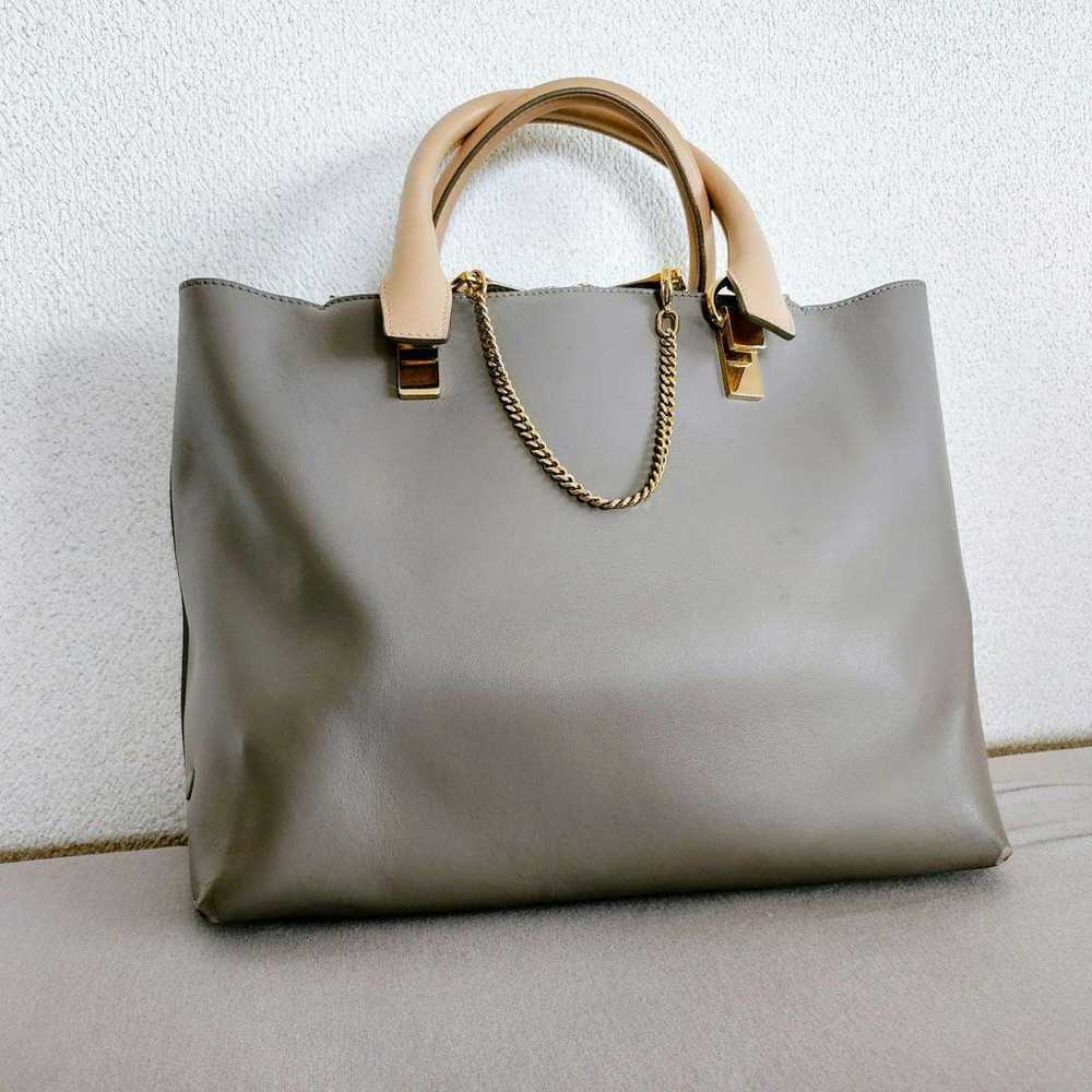 Chloe BAYLEE tote bag in gray and beige. - image 2