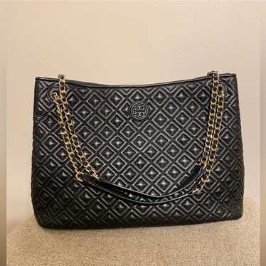 Tory Burch Marion Chain Slouchy Tote in Black - image 1