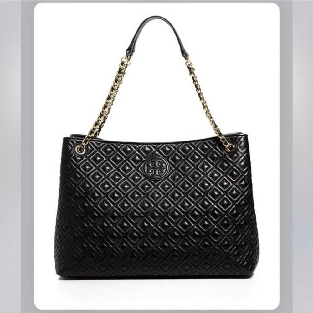 Tory Burch Marion Chain Slouchy Tote in Black - image 3