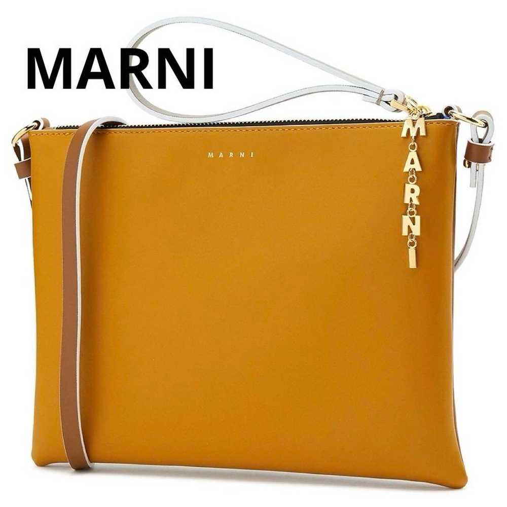 MARNI Extremely Beautiful Item Two-Tone Shoulder … - image 1