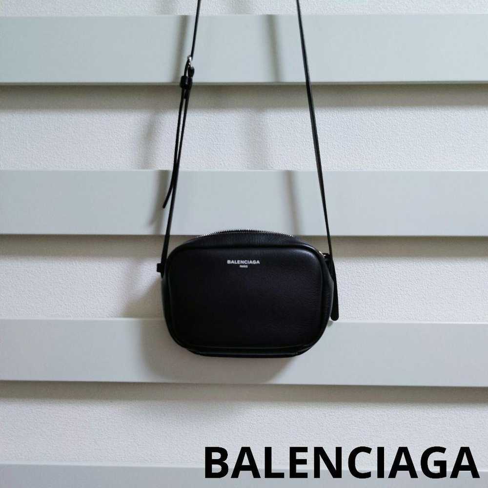 BALENCIAGA Black Leather Shoulder Bag - image 1