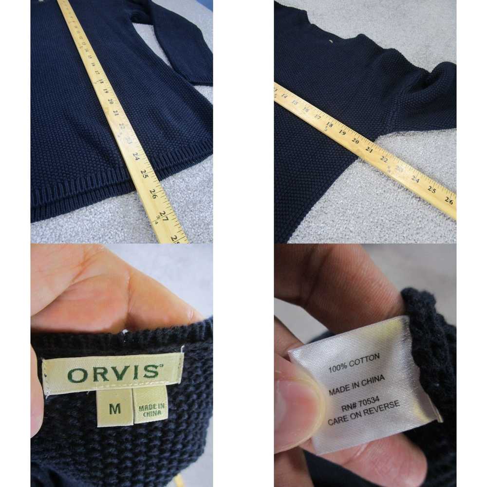 Orvis Orvis Sweter Womens Medium Navy Blue Knit C… - image 4