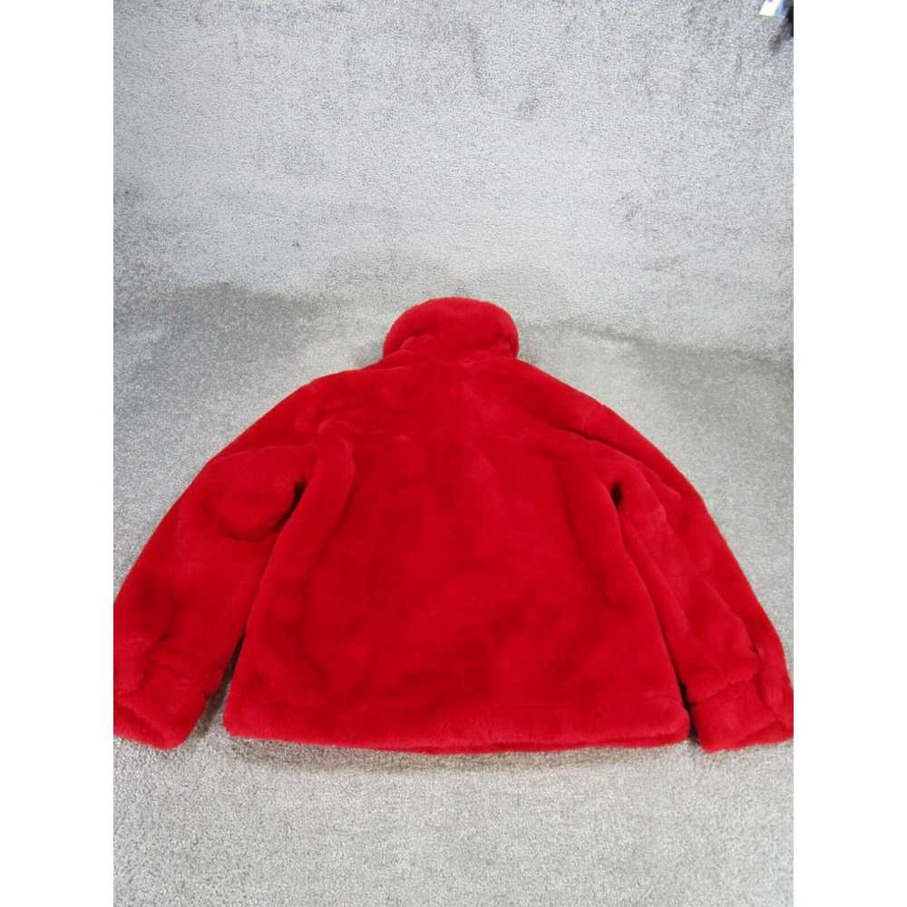 Vintage JouJou Jacket Womens Small Red Faux Fur S… - image 3