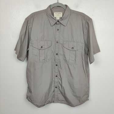 Filson Filson Button Up Shirt Mens Medium Gray Li… - image 1