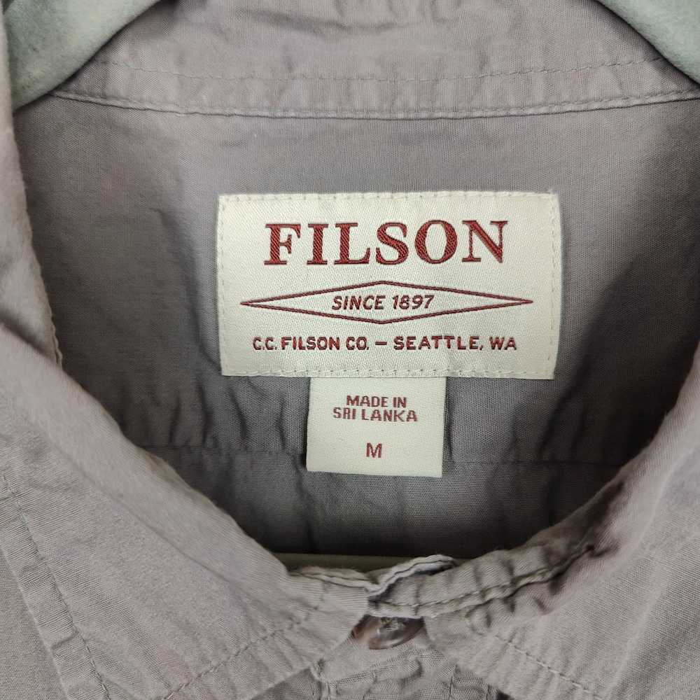 Filson Filson Button Up Shirt Mens Medium Gray Li… - image 2