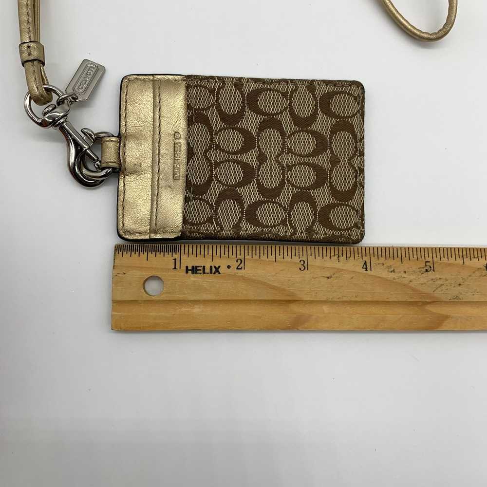 Coach Coach Card Holder Keychain Neck Strap Gold … - image 4