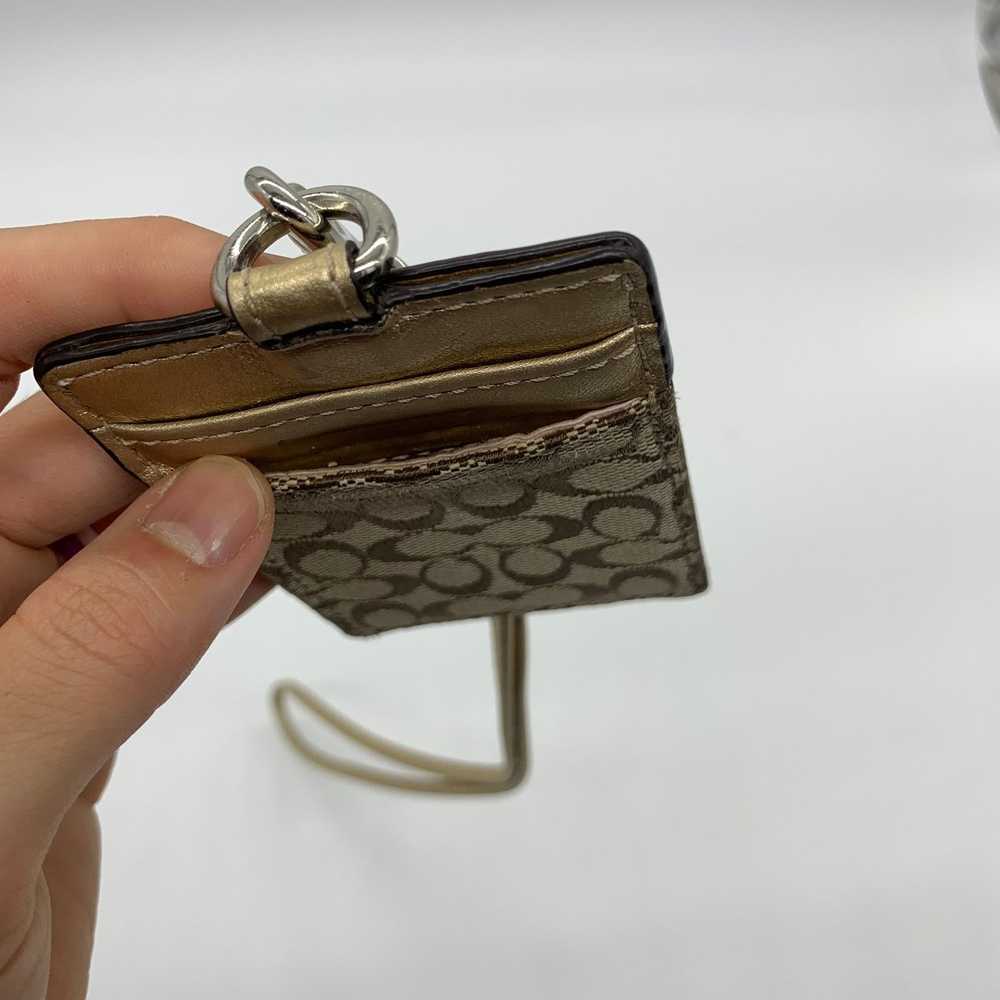 Coach Coach Card Holder Keychain Neck Strap Gold … - image 7