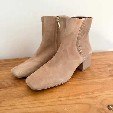 Franco Sarto Size 6 Suede Ankle Boots with Block … - image 1