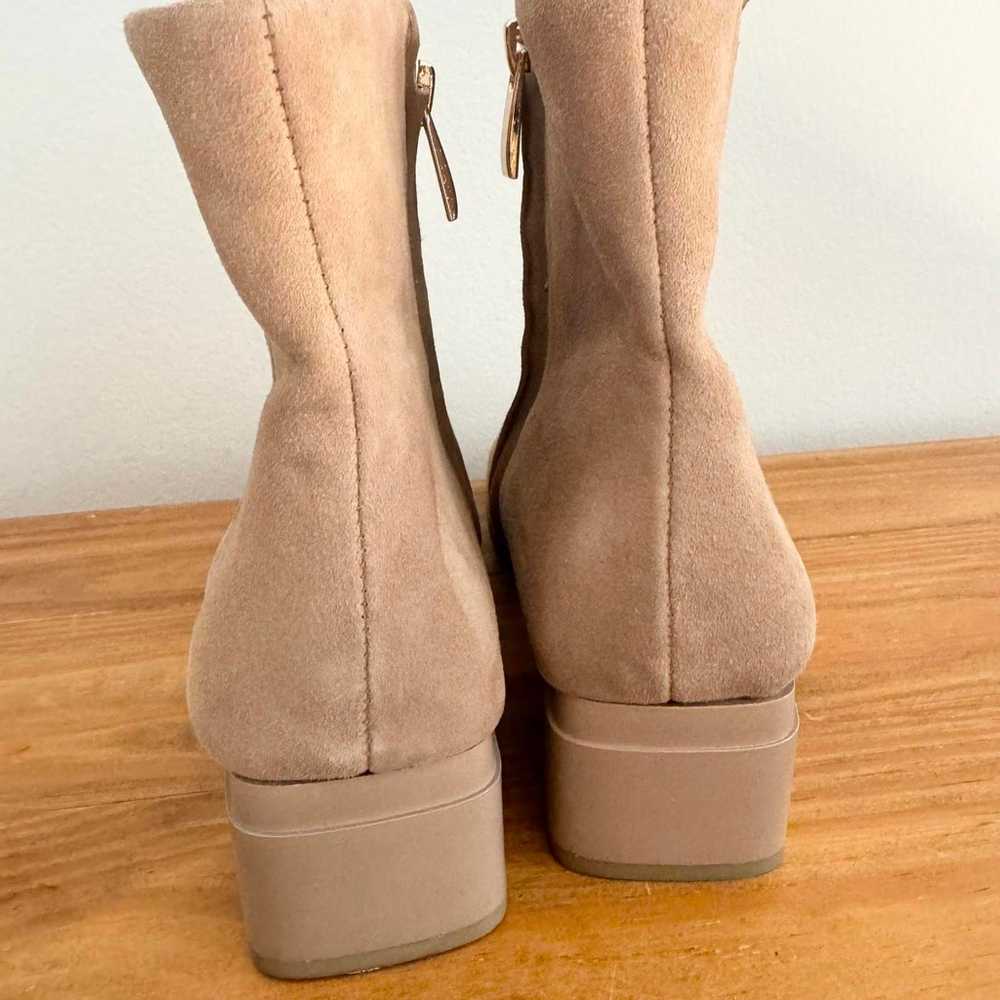 Franco Sarto Size 6 Suede Ankle Boots with Block … - image 3