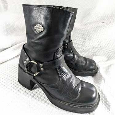 HARLEY DAVIDSON! FAB AUTHENTIC BLACK GENUINE LEATH