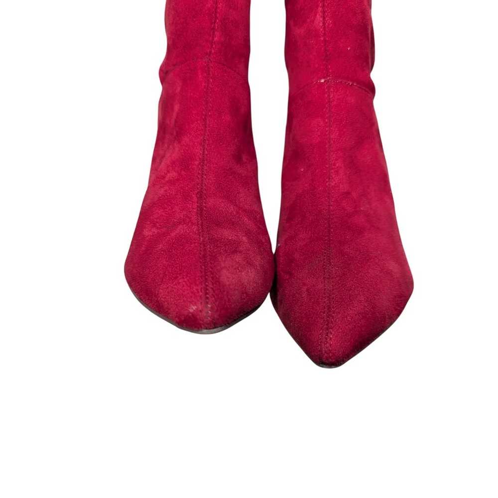 ROUGE HELIUM! RUBY RED FAUX SUEDE MICROFIBER OVER… - image 5