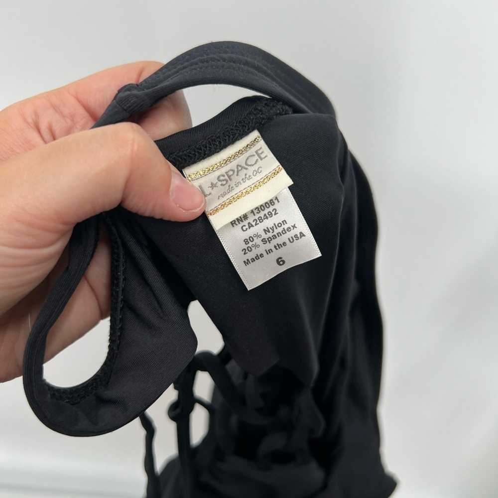 L*Space Size 6 Black Lace Up Strappy Back One Pie… - image 7