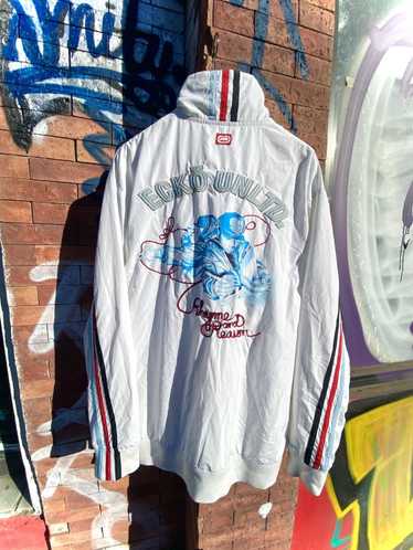 ECKO UNLTD jacket, white, vintage Ecko jacket, 90s hip hop clothing, 1990s hip-hop, gangsta rap, old school, streetwear, mens size M Medium cheapest