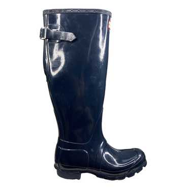 Hunter Women's Navy Blue Waterproof Rain Boot Size