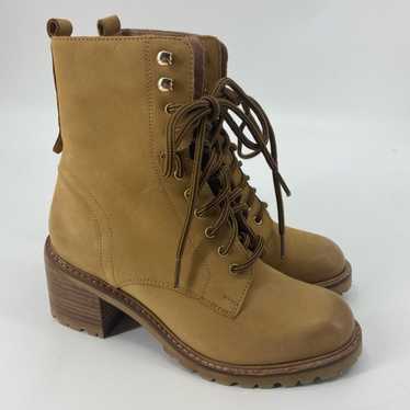 Seychelles Tan Leather Combat Boots Size 6 New wit