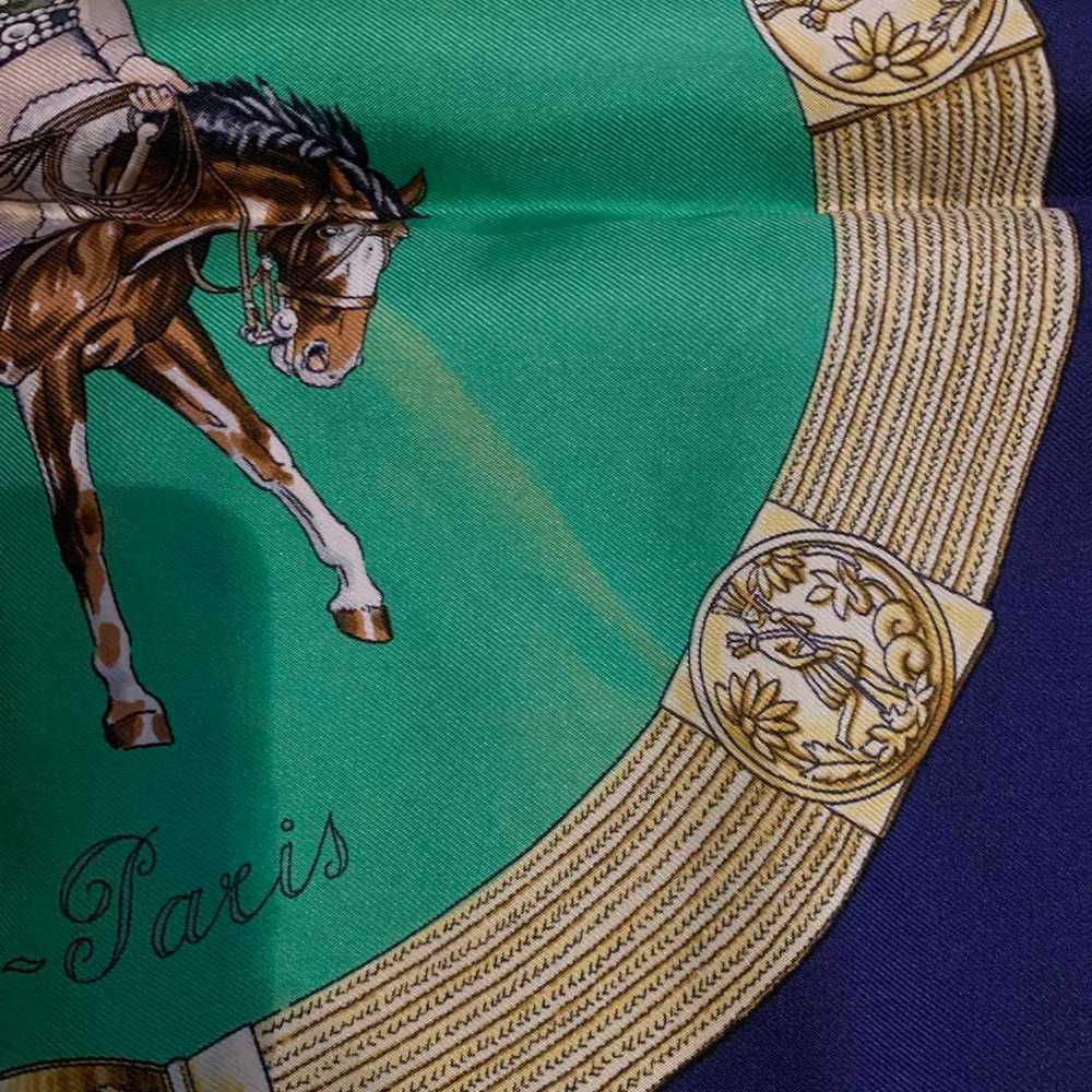 HERMES Scarf Kare90 Silk Green #PC7ATK - image 5