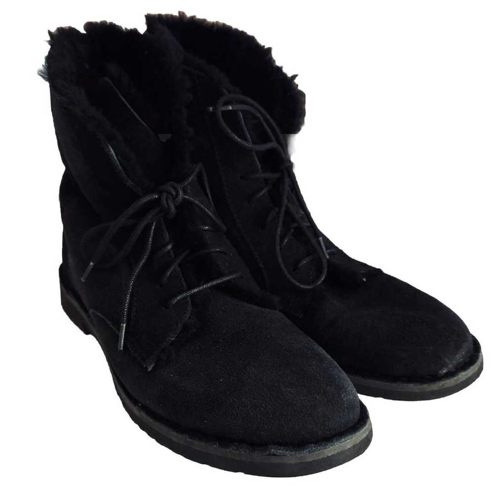 UGG Quincy Black Ankle Boot 8.5 Sheepskin Leather… - image 10