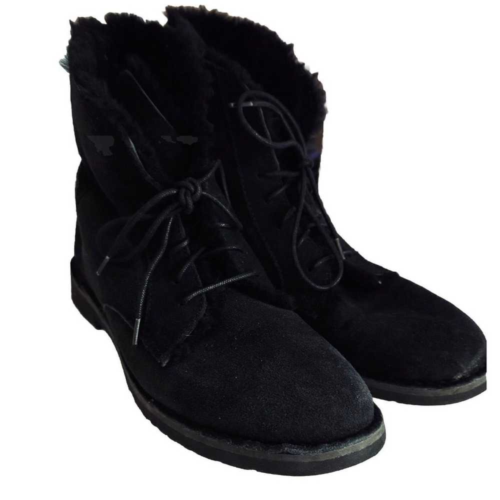 UGG Quincy Black Ankle Boot 8.5 Sheepskin Leather… - image 3