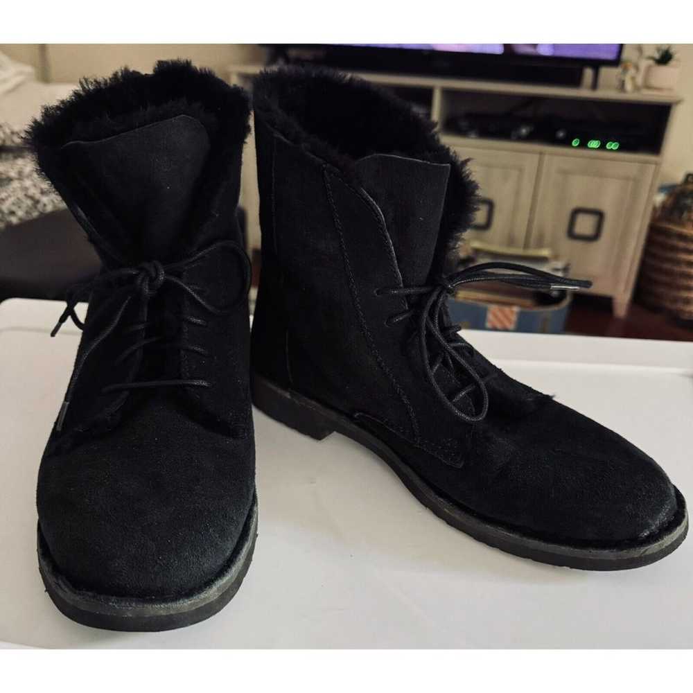 UGG Quincy Black Ankle Boot 8.5 Sheepskin Leather… - image 9