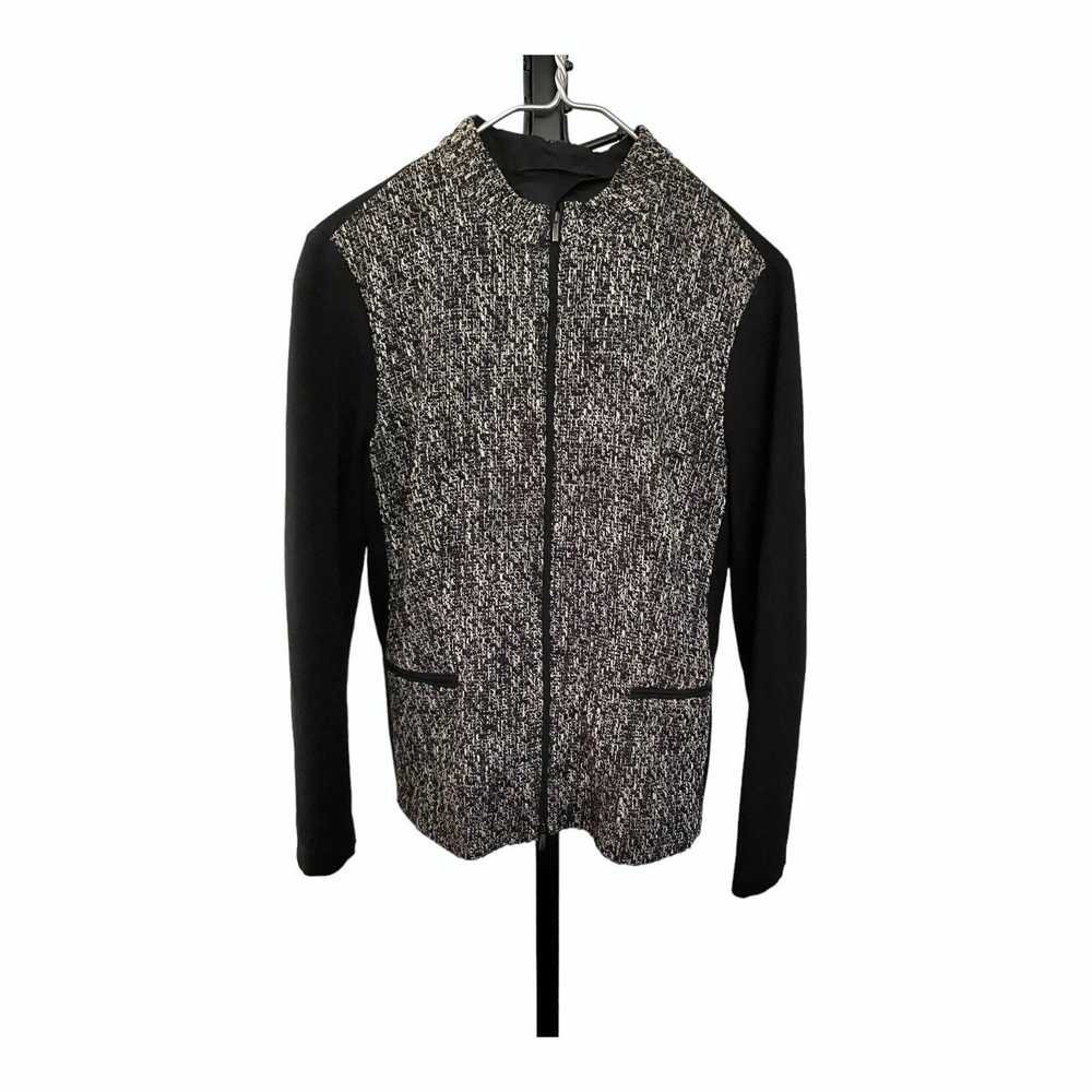 Max Mara MaxMara Tweed Boucle Zip Jacket Black Ac… - image 5