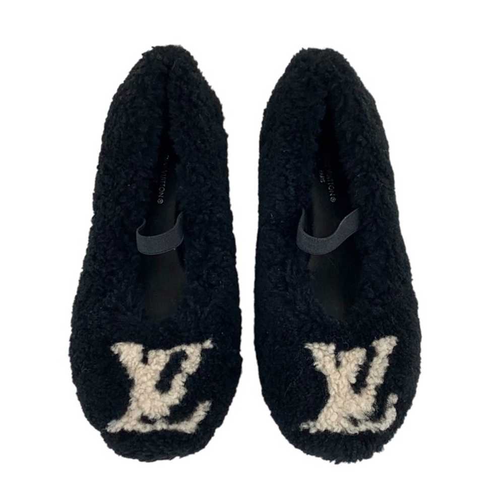 Louis Vuitton Poppy Line Flat Shoe Mouton Black B… - image 2