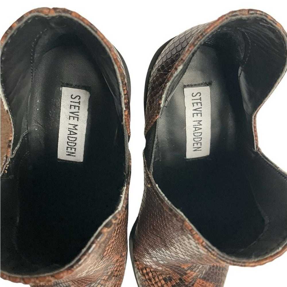 Steve Madden Crocodile Embossed Brown & Black Blo… - image 6