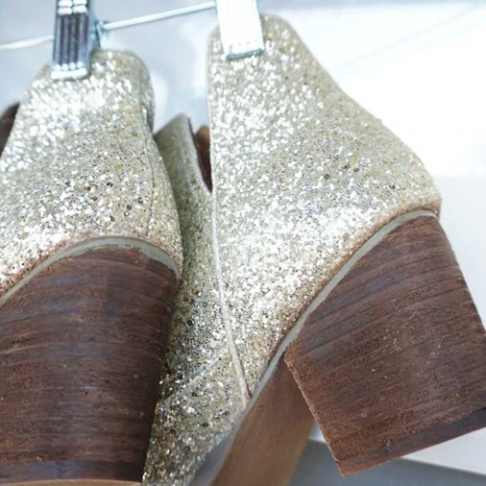 Gold Glitter Cowboy style booties - image 6