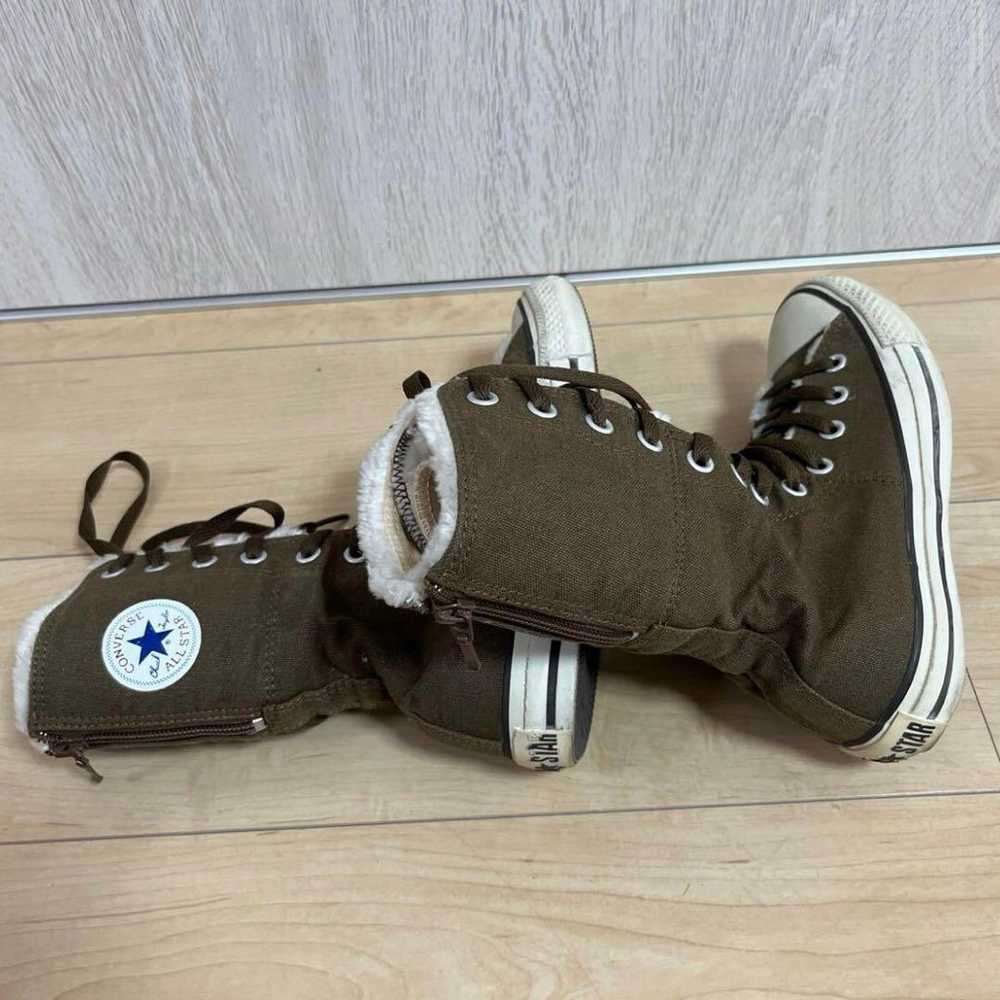 Converse All Star Boa Sneakers Long High Cut Khak… - image 5