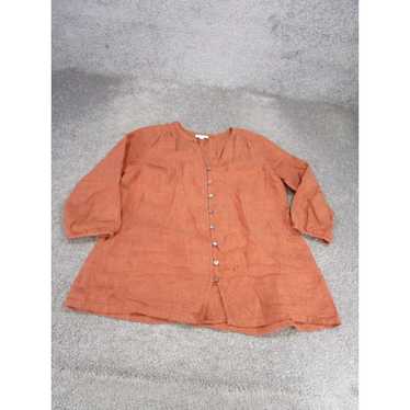 Vintage Purejill Shirt Womens Small Orange Line B… - image 1