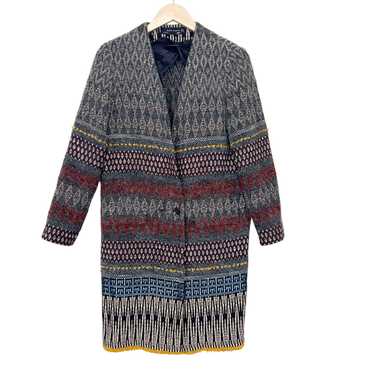 Zara Woman Knit Boho Tribal Long Cardigan Sz M