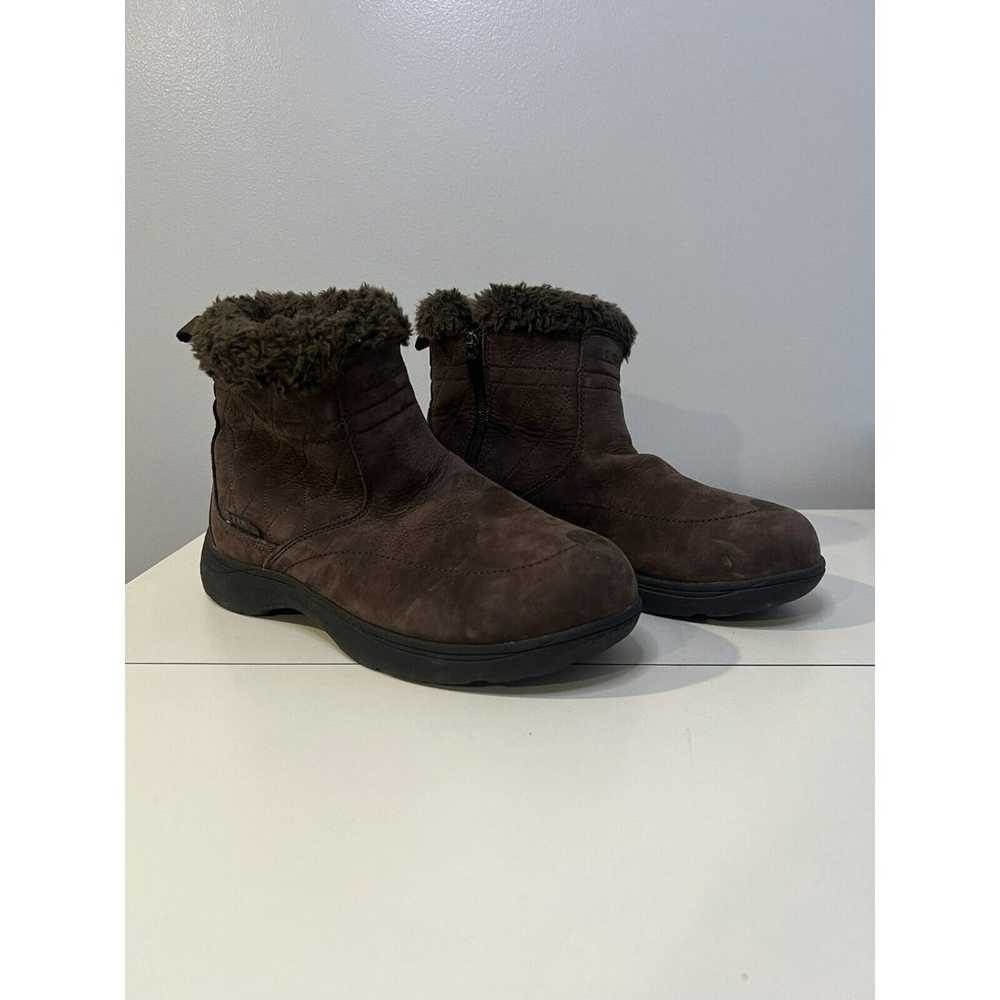 LL Bean Women Size 8 Boots Brown Suede Fur Trim T… - image 2