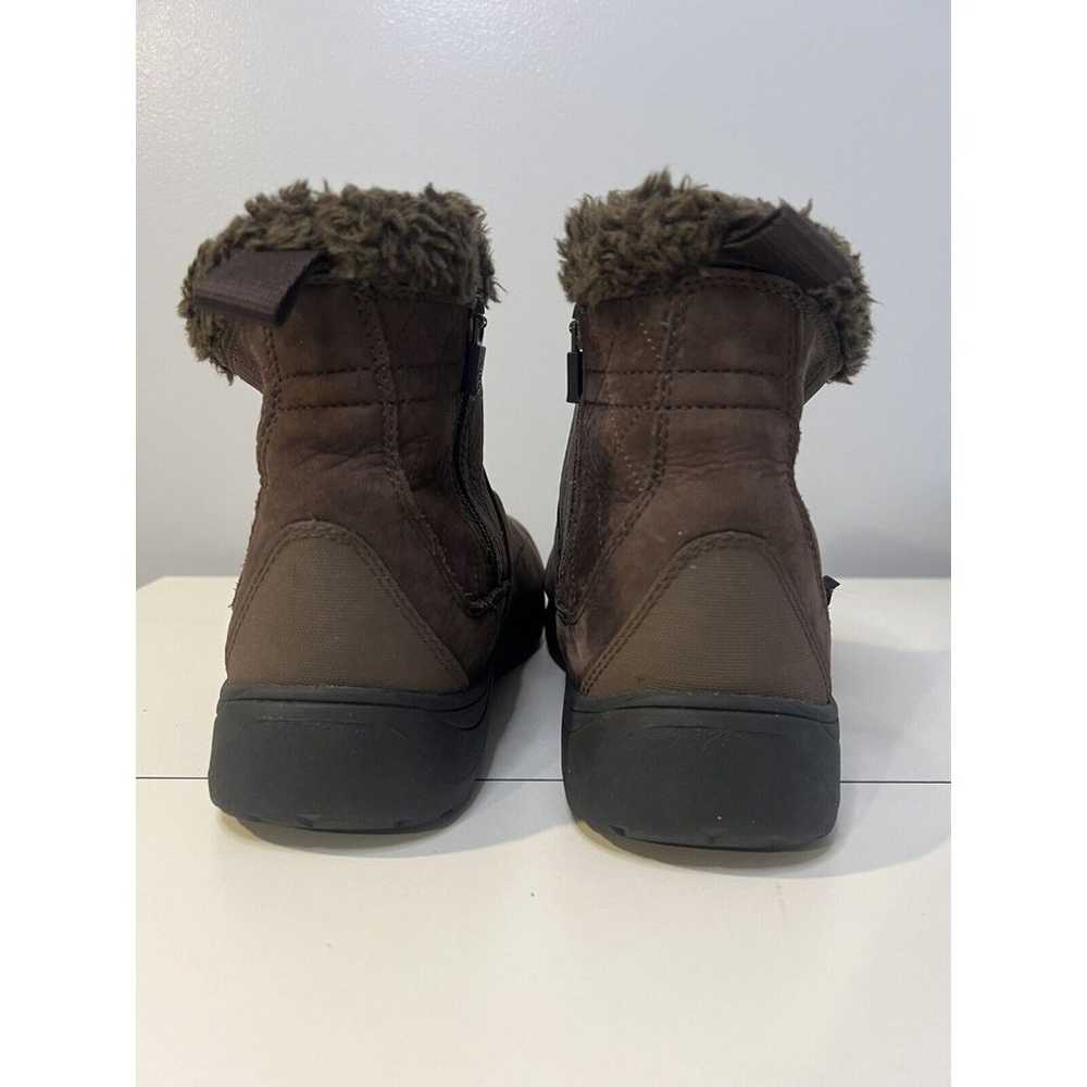 LL Bean Women Size 8 Boots Brown Suede Fur Trim T… - image 5