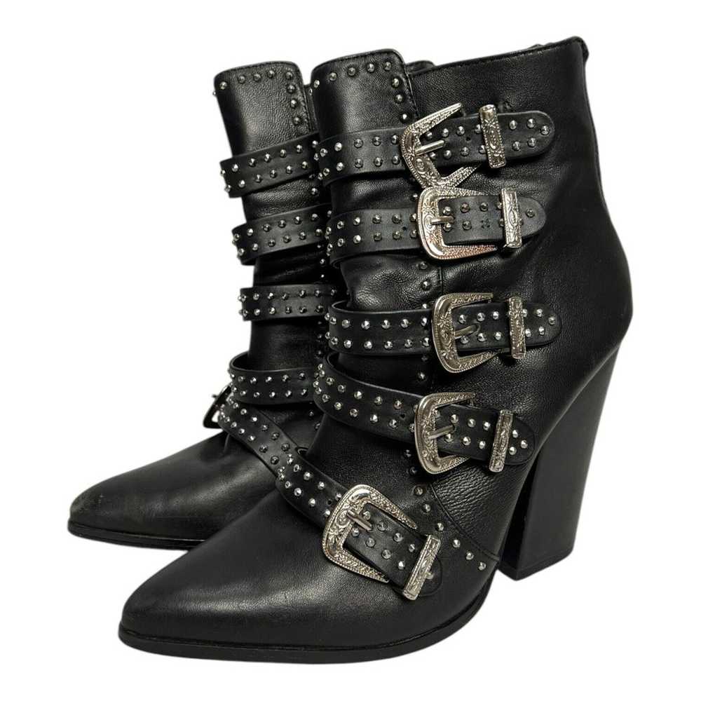 Steve Madden Comet Studded Western Booties leathe… - image 1