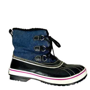 SKECHERS CALI HIGHLANDER DENIM SNOW BOOTS - size 9