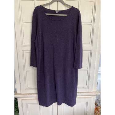 Other J.Jill size XL dark purple silk & cotton swe