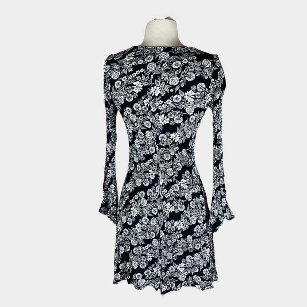 Mossimo Mossimo | Floral Black and White Bell Sle… - image 5