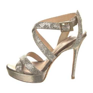 Jimmy Choo Jimmy Choo Metallic Snakeskin Print Le… - image 1