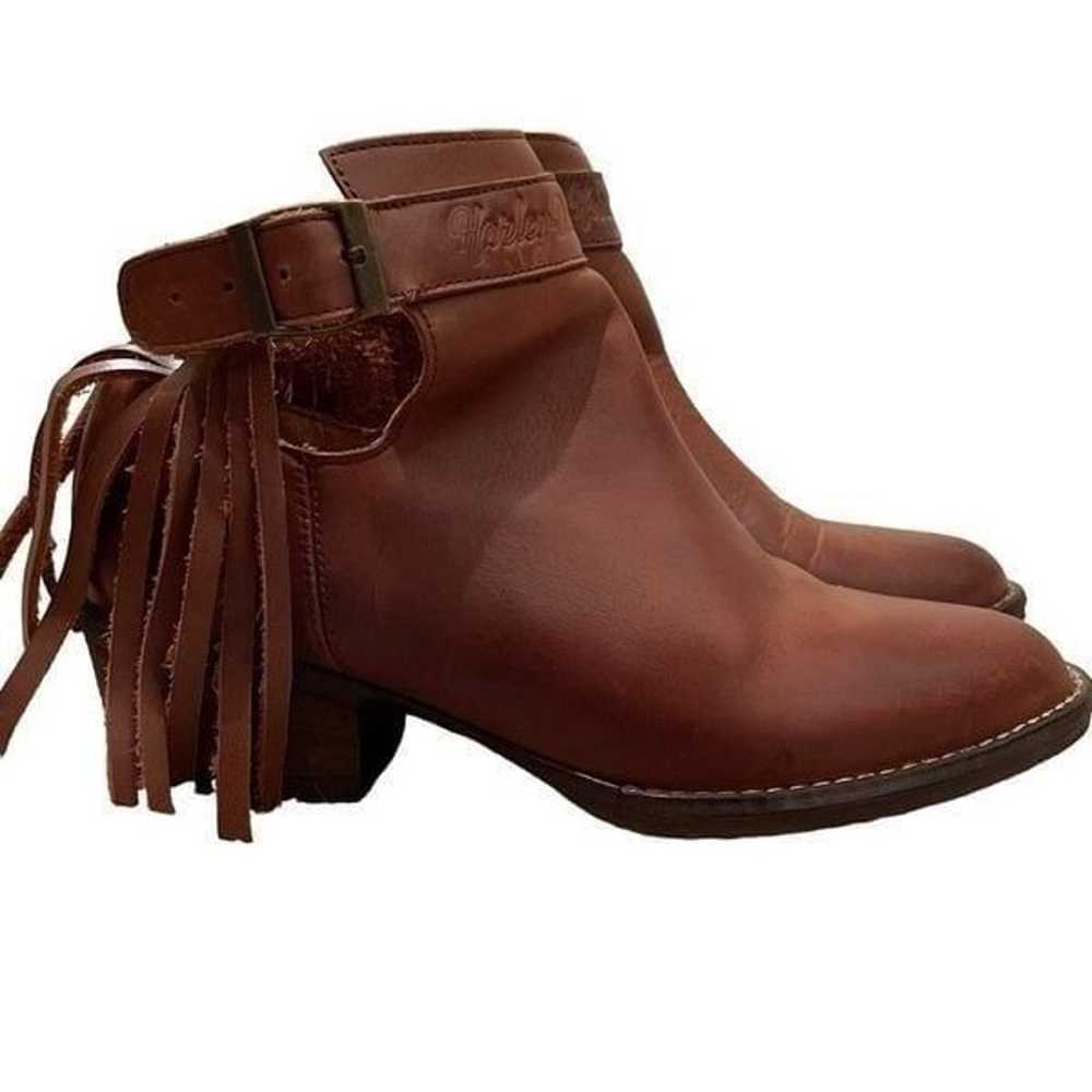 Harley-Davidson Boots Womens 6 Ankle Brown Fringe… - image 2