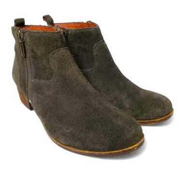 Lucky Brand Betwixt Booties Women's Olive Suede D… - image 1