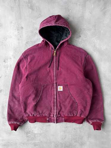 Berry Carhartt Hooded Coat 90's - XL