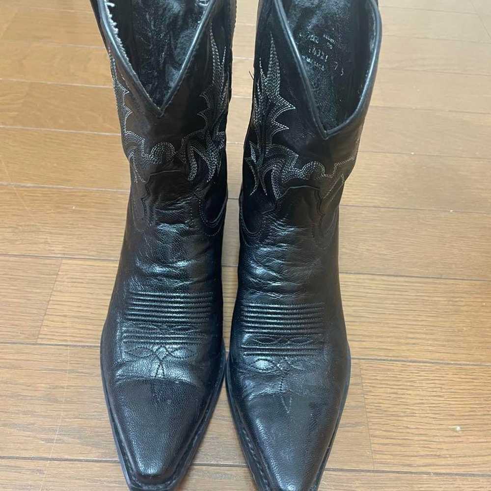 Tony Lama Western Boots Black Leather - image 1