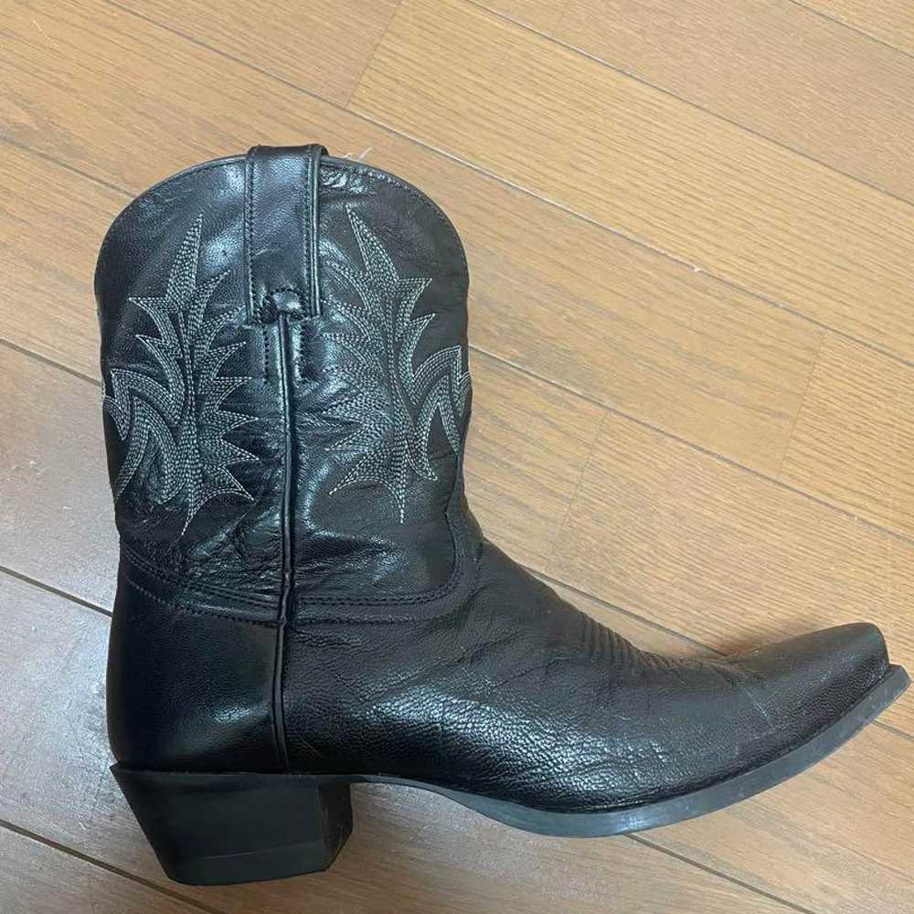 Tony Lama Western Boots Black Leather - image 3