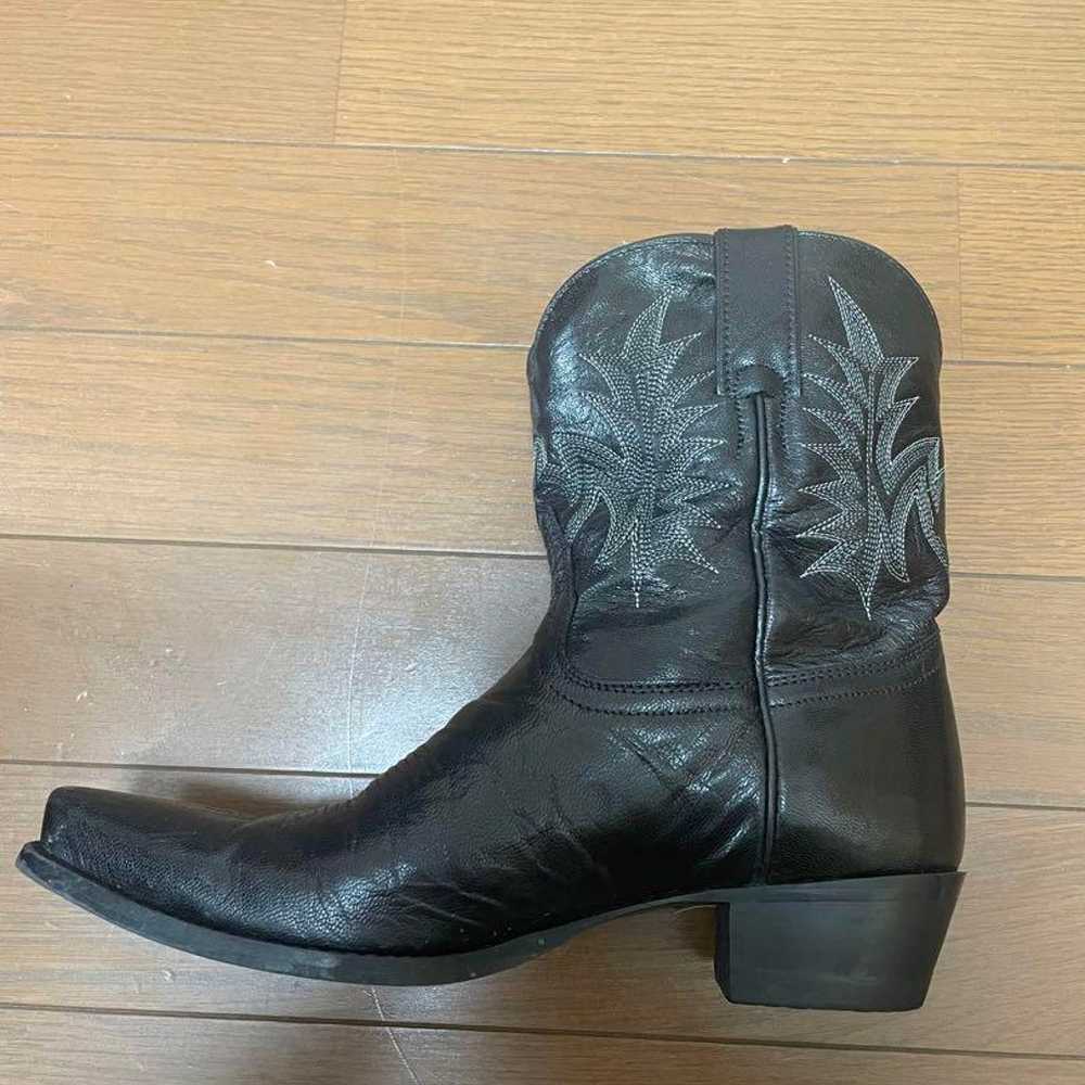 Tony Lama Western Boots Black Leather - image 4