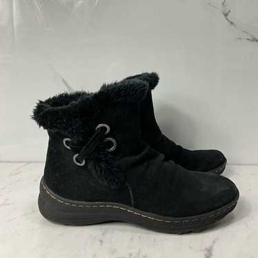 BARE TRAPS Black Suede Leather Winter Boots