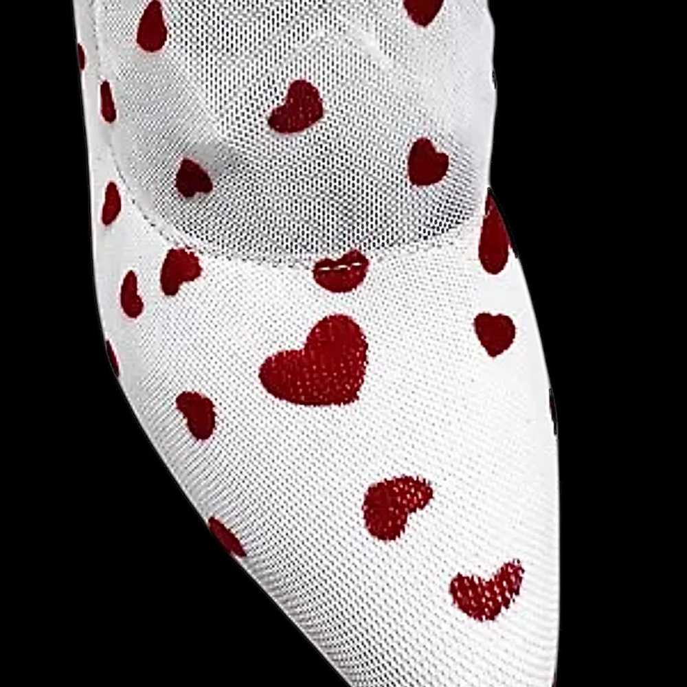 Size 9………Velvet Red Heart Sock Style pull on Boot… - image 5